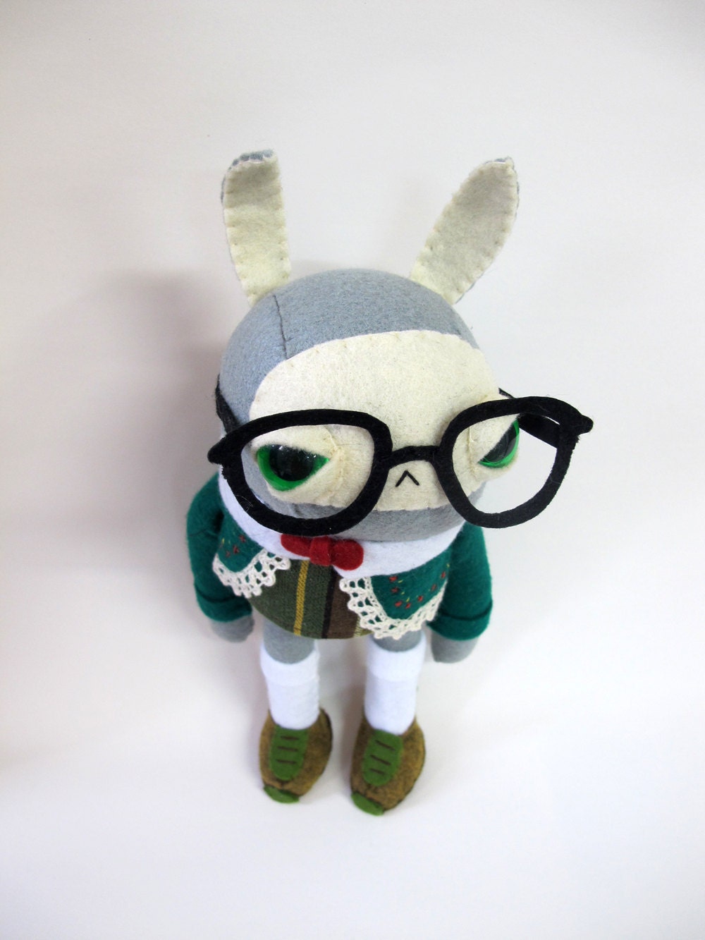 Folksy Nerd Rabbit - Made to Order