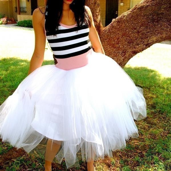 Striped Tulle Party Dress