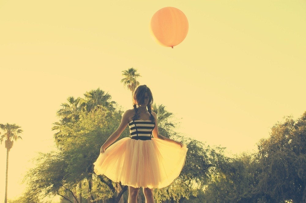 Strapless Striped Party Dress with Pink Tulle Skirt - Clouds of Cotton Candy