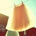 Hand Dyed Tea Length Tulle Skirt