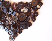 Black button statement necklace - Decadence