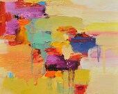 Sunlight fine art Giclee Print 10x10 from original oil mix media painting- wall art- wall decor