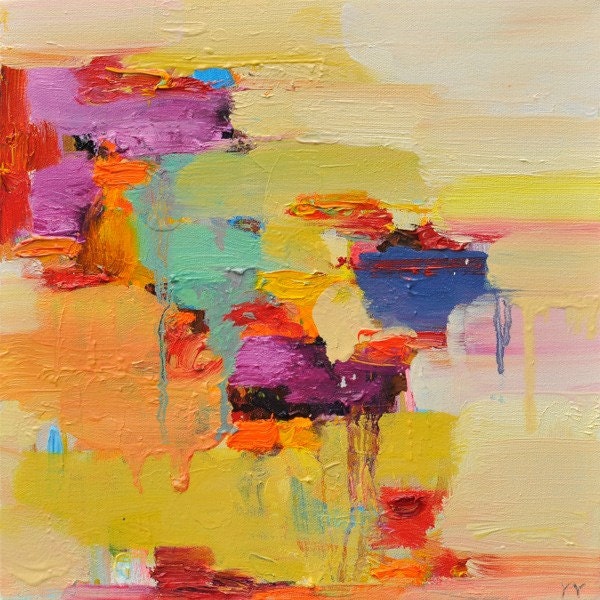 Sunlight fine art Giclee Print 10x10 from original oil mix media painting
