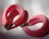 Pretty in Pink Lucite Loop Earrings