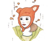 Emily with Hat Art Print
