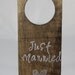 Just married door hanger