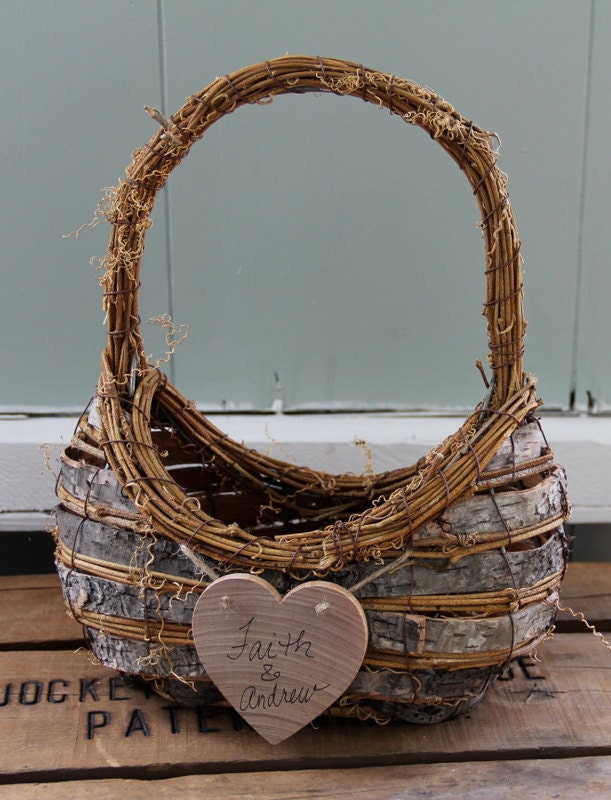 Birch Bark Flower Girl Basket