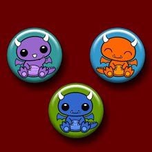 Baby Dragons - 1 Inch Button Pack