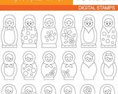 My Matryoshka Stamps 07021 - Digistamp - Commercial use cliparts