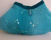 Clutch Purse , Evening  Bag , Clutch Bag , Evening Clutch Bag , Turquoise Clutch , Sequin Handbag , Blue Clutch  ,  Bridesmaid Bag