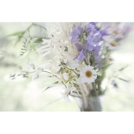 Flower Still Life Photograph, Floral Art Print, Summer  Blue White  Bouquet,  Flower Wall Decor