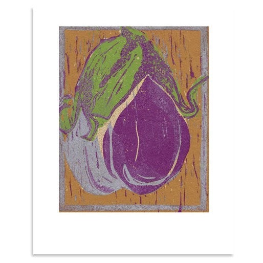 Eggplant block print reproduction