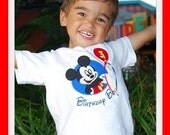 Custom Mickey Birthday Shirt  ..... ........... Boys OR Girls