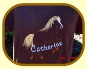 Custom Boutique HORSE and Name APPLIQUE Shirt