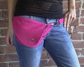 Hot Pink Denim Belt Bag: Fanny Pack
