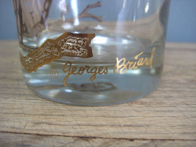Vintage Owl Drinking Glasses by Georges Briard