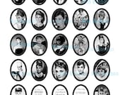 Breakfast at Tiffany's Ovals Collage Sheet-  sized 30x40 mm Ovals - DIY Printables - INSTANT DOWNLOAD