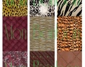 Textures and Backgrounds Digital Collage Sheet - INSTANT DOWNLOAD