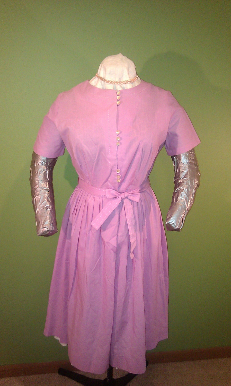 BLACK FRIDAY SALE 1950's Vintage Lilac Shirtwaist Dress Carol Brent
