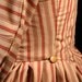 1770 - 1790 Century, Colonial, Cotton Polonaise Gown, hand pinked with silk ribbon, Made to Order