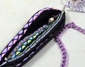 Wow, Mind Blowing, Spectacular Polymer Clay Necklace with Wire Work in Black and Purple, Pink and Green