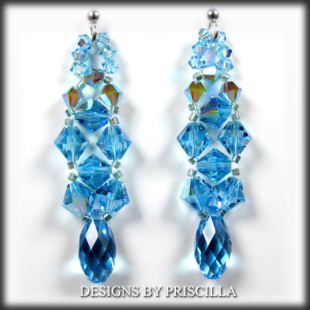 Swarovski crystal dangle earrings Clearance