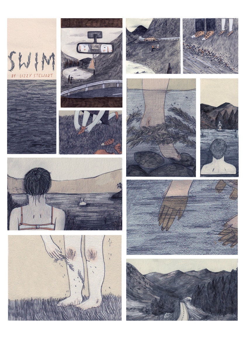 SWIM- digital poster print