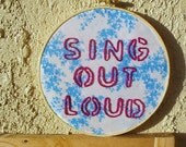 Embroidery Home Decor Hoop Hanging - Sing Out Loud with Sheet Music