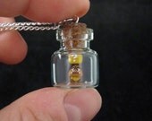 Tiny Super Mario Goomba Bottle Necklace