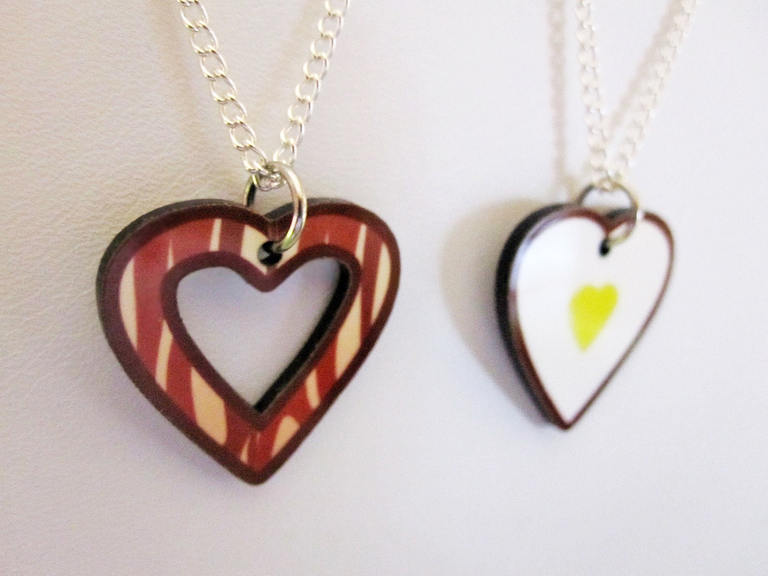 Bacon and Eggs Best Friend Necklace Set