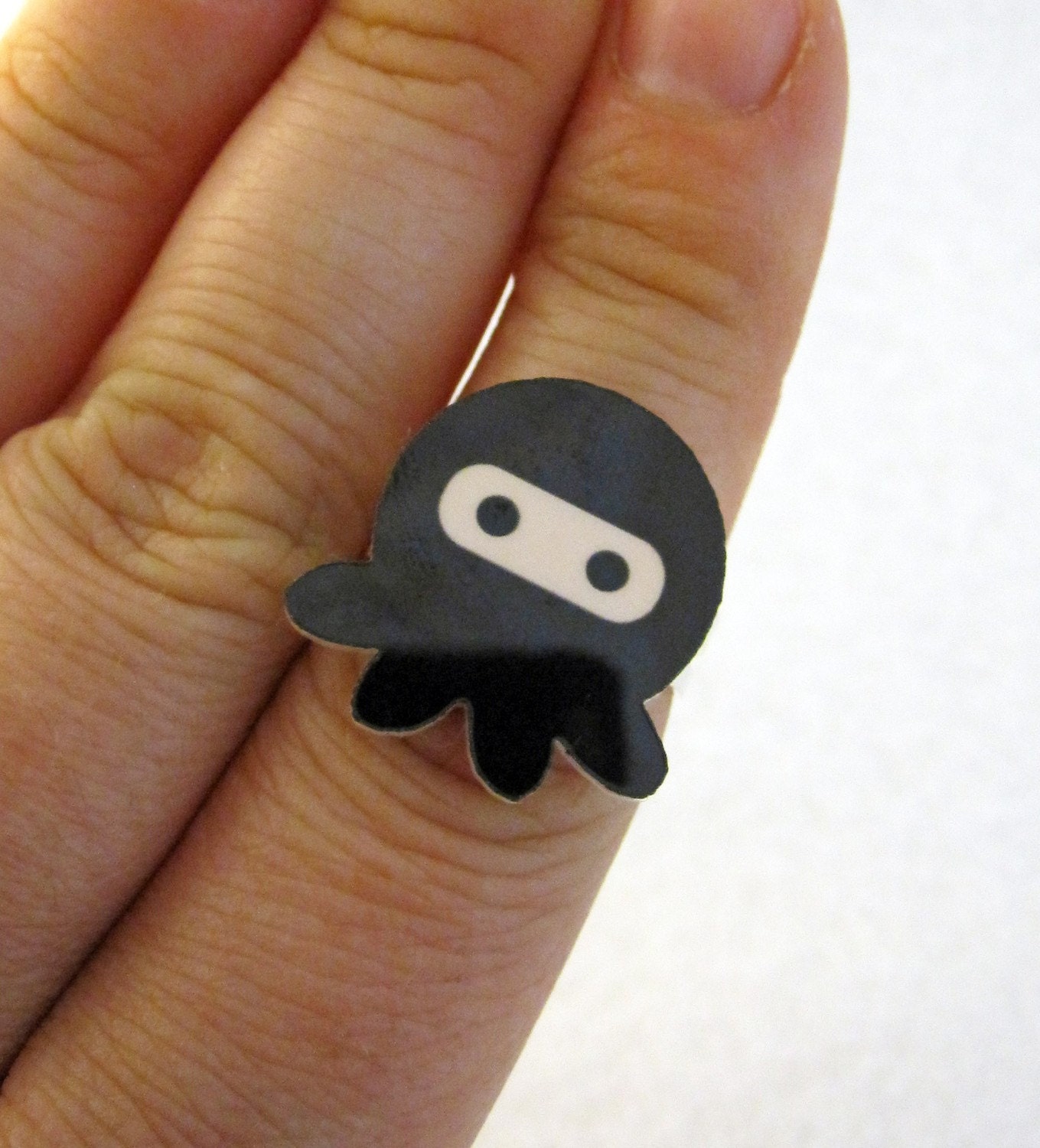 Black Ninjapus Adjustable Ring