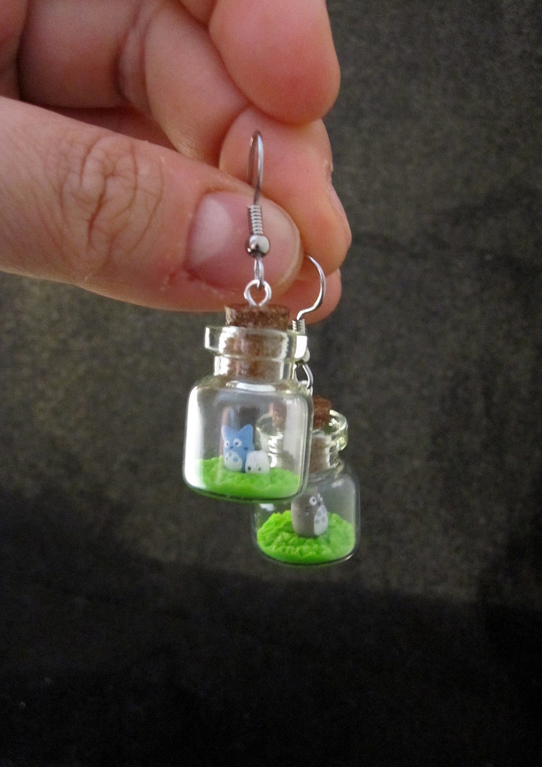 My Neighbor Totoro Bottle Earrings
