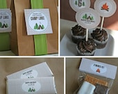 Camping Birthday Party - PRINTABLE ONLY - Banner, Toppers, Tags, Invitation and more Il_170x135