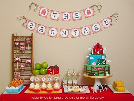 Farm Barnyard Birthday Party - PRINTABLE only Il_570xn