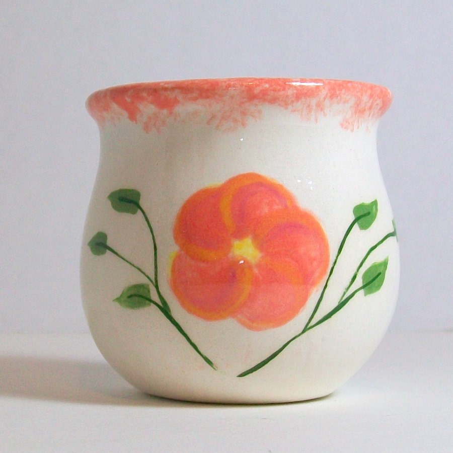 Handmade Ceramic Coral Flower Votive Holder
