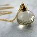 Golden Rutilated Quartz Necklace In Gold Filled Wire Wrapped Gemstone - A Roll In The Hay