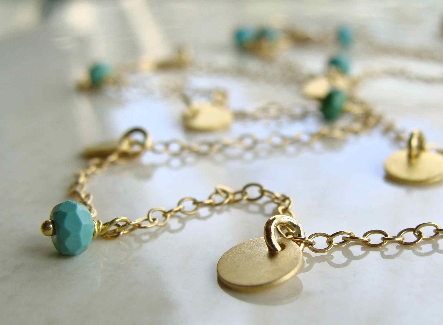 Anna Necklace with Sleeping Beauty Turquoise
