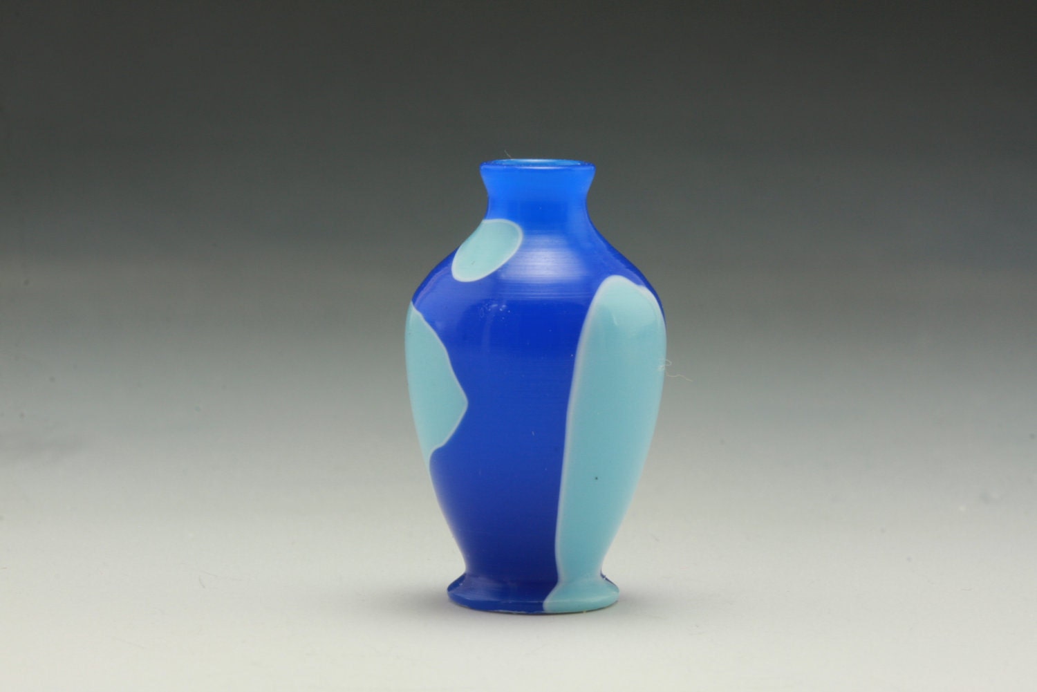 1" Scale Miniature Dollhouse Turned Blue Acrylic Vase