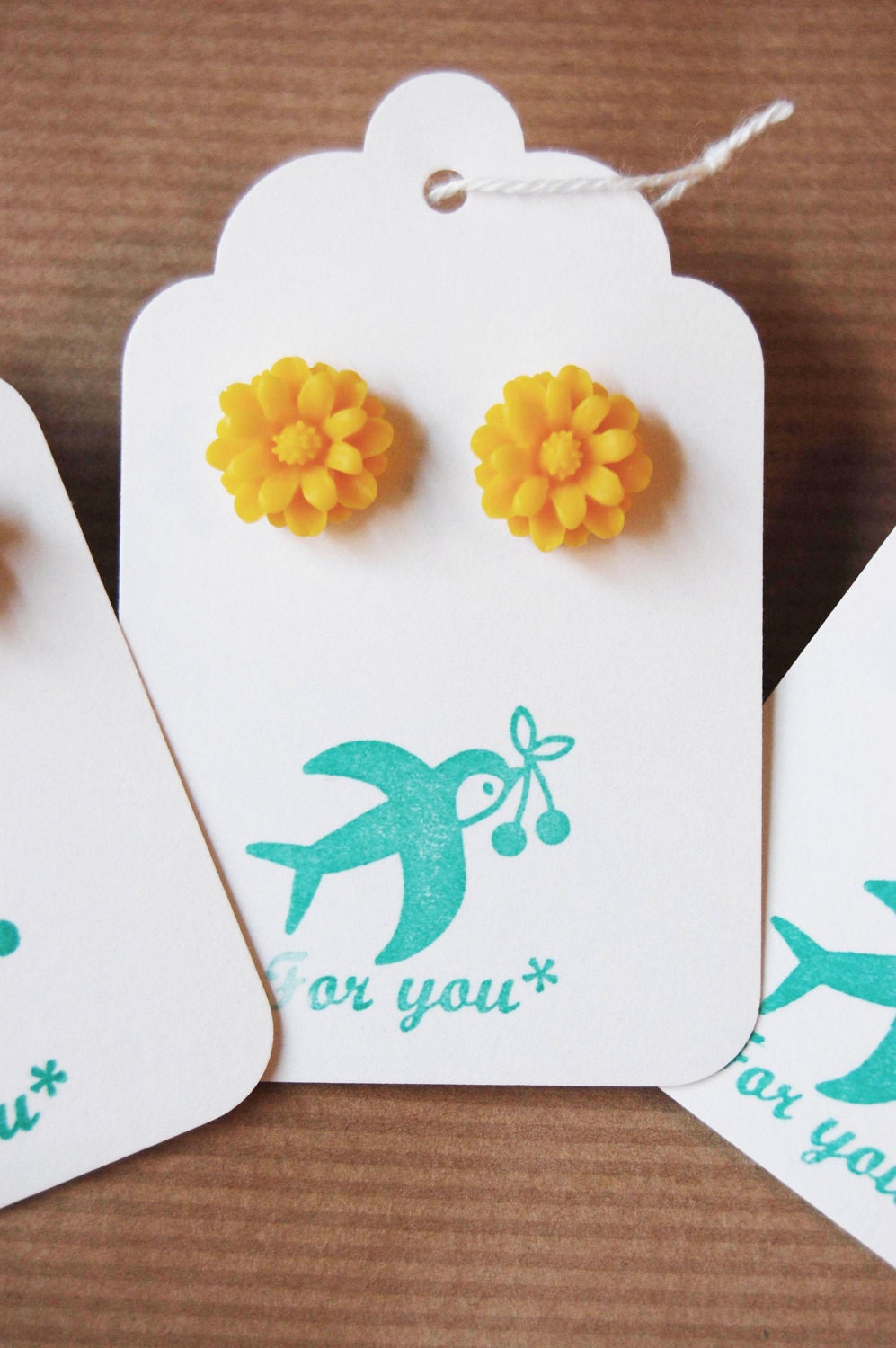 Yellow Flower Earrings