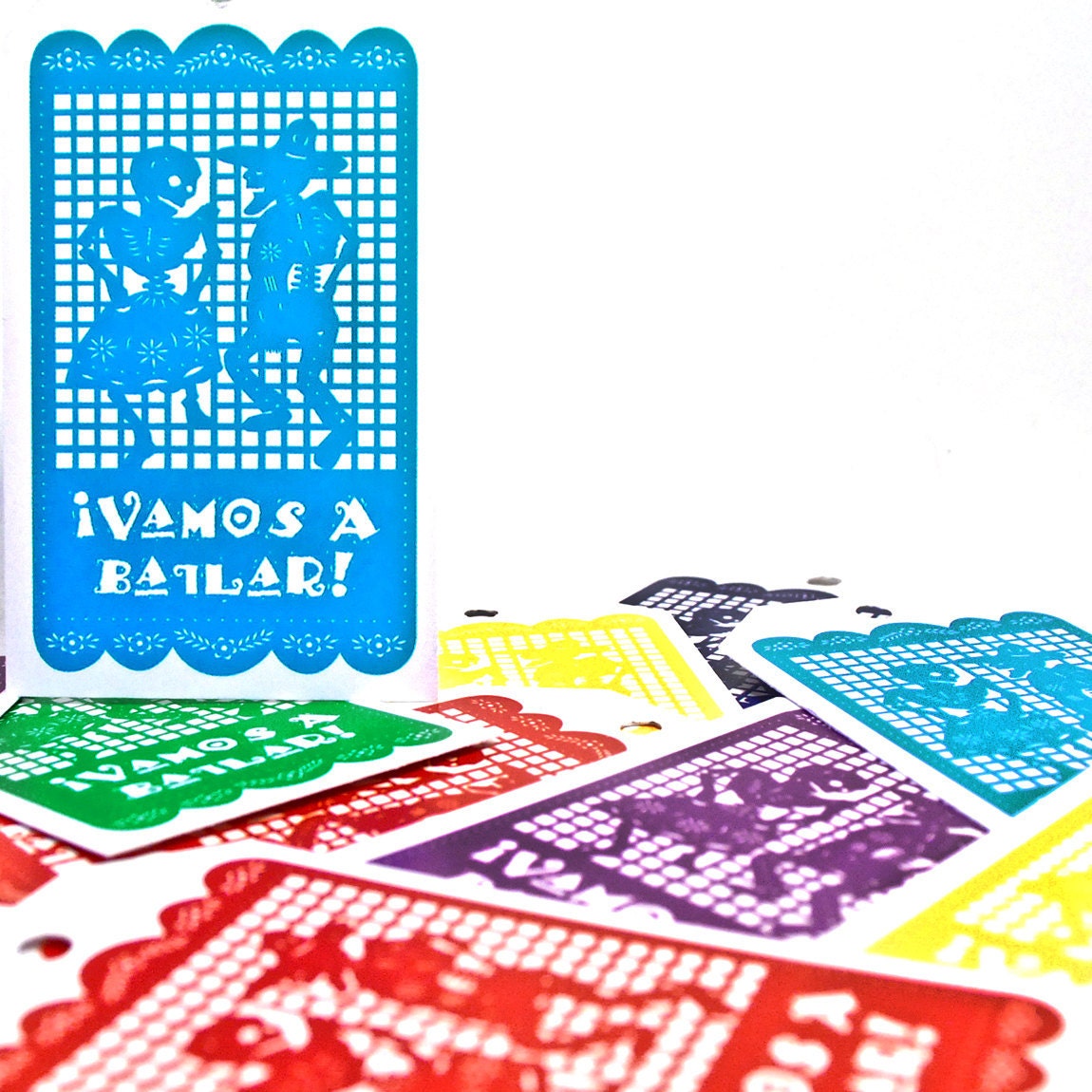 Let's Dance skull fiesta large gift tags set of 12