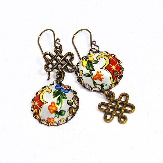 Earrings from Vintage Tin Recycled
