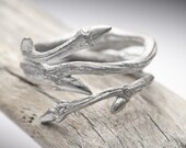 Elvish Twine ring, sterling silver twig stacker - RedSofa jewelry