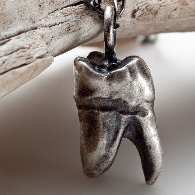 The Molar Tooth - sterling silver necklace - RedSofa jewelry