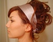 SILVER CHARCOAL SATIN silk acetate grey Gray dress Mixbaby Headband formal cocktail