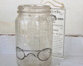 Shabby Cottage Mini Vase, Spring Vase, Old Jar, Antique graphics, Perfect Summer Spring farmhouse decor