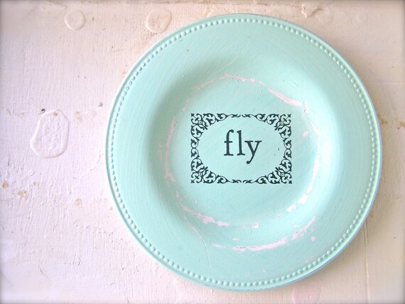 Chic Shabby Cottage, Sign, Wall Decor, Beach House, Aqua, Modern Farmhouse Home Decor, FLY