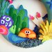 Art Yarn Wreath - Under the Sea - Coral Reef Crab - Made to Order