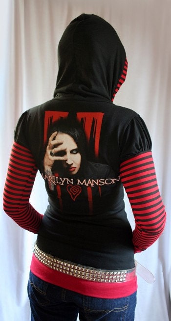 split neck custom hoodie top - handmade from YOUR shirt - smarmyclothes diy reconstructed