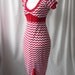 chevron zigzag rockabilly wiggle dress - RocknRoll Ramona - handmade custom size - smarmyclothes