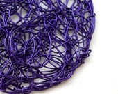 Purple Knitted Circle Dangle Earrings - Tangle me Purple, mon petit chou